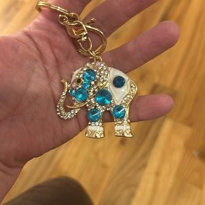 COPY - Rhinestone elephant bag charm